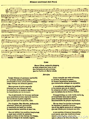 HIMNO NACIONAL DEL PERU himno nacional del peru: